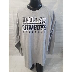 Dallas Cowboys Men's Sweatshirt; Gray Long Sleeve w Dallas Cowboys Logo - 4XL#